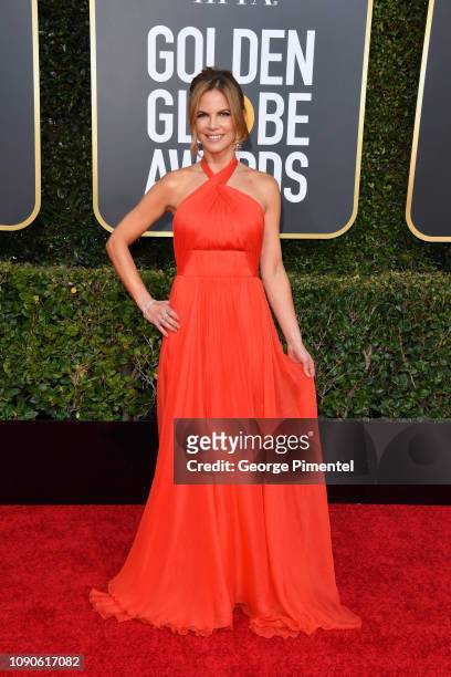 Natalie Morales attends the 76th Annual Golden Globe Awards at The Beverly Hilton Hotel on January 06, 2019 in Beverly Hills, California.