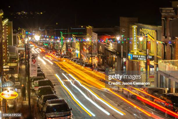 light trails park city - park city utah night stock pictures, royalty-free photos & images