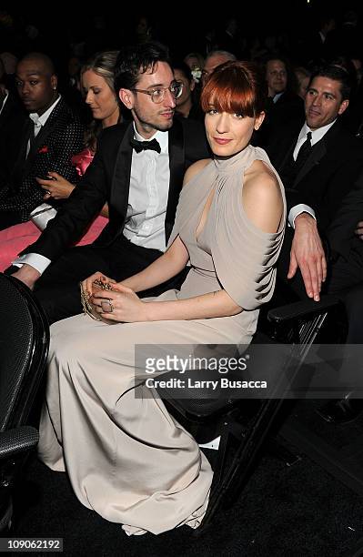 Stuart Hammond and Singer Florence Welch attend The 53rd Annual GRAMMY Awards held at Staples Center on February 13, 2011 in Los Angeles, California.