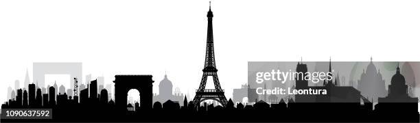 ilustraciones, imágenes clip art, dibujos animados e iconos de stock de paris (todos los edificios son completa y móvil) - paris