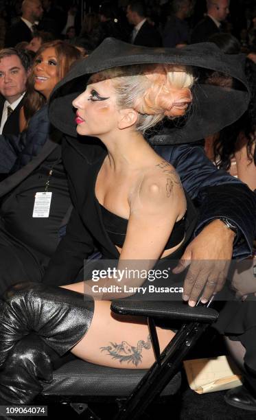 Singer Lady Gaga attends The 53rd Annual GRAMMY Awards held at Staples Center on February 13, 2011 in Los Angeles, California.