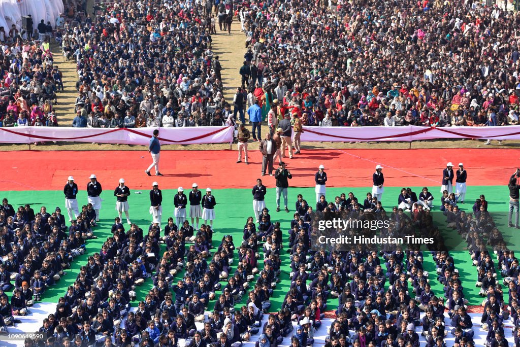 Delhi Chief Minister Arvind Kejriwal Lays Foundation Stone For Construction Of 11,000 New Classrooms In Delhi Schools