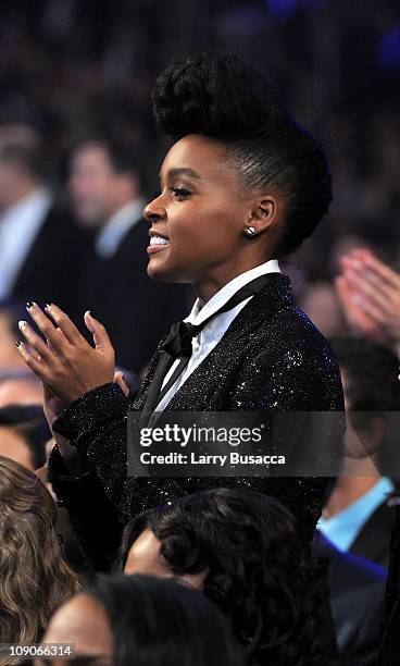 Singer Janelle Monae attends The 53rd Annual GRAMMY Awards held at Staples Center on February 13, 2011 in Los Angeles, California.