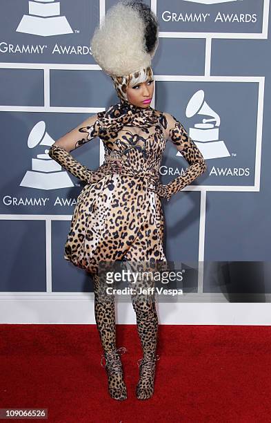 Nicki Minaj arrives at The 53rd Annual GRAMMY Awards held at Staples Center on February 13, 2011 in Los Angeles, California.
