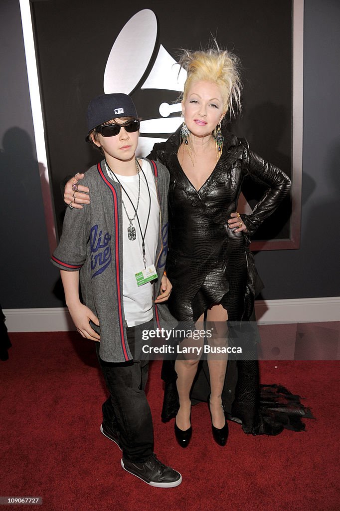 Singer Cyndi Lauper And Son Declyn Wallace Thornton Arrive At The