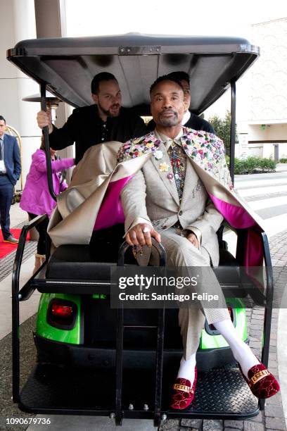 Billy Porter prepares for the 2019 Golden Globe Awards at Waldorf Astoria Beverly Hills on January 06, 2019 in Beverly Hills, California.