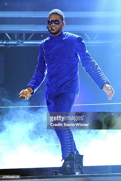 Usher performs onstage during The 53rd Annual GRAMMY Awards held at Staples Center on February 13, 2011 in Los Angeles, California.