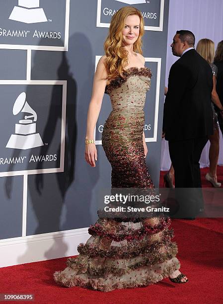 Nicole Kidman arrives at The 53rd Annual GRAMMY Awards at Staples Center on February 13, 2011 in Los Angeles, California.