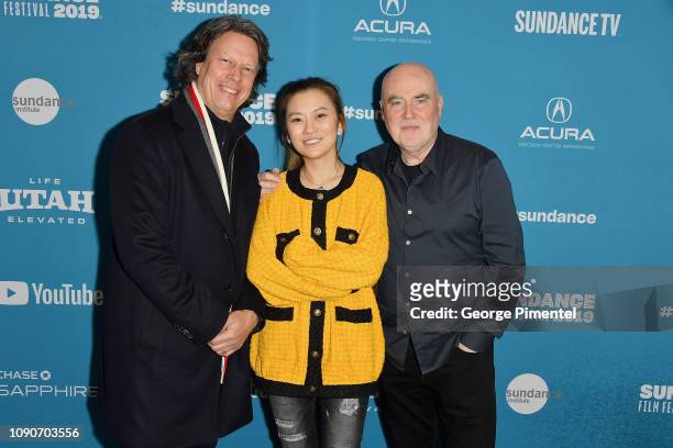 Director Gavin Hood, Melissa Zuo, and Ged Doherty attend the "Official Secrets" Premiere during the 2019 Sundance Film Festival at Eccles Center...