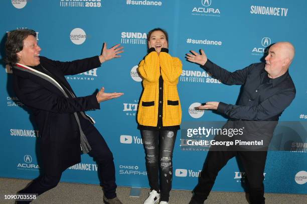 Director Gavin Hood, Melissa Zuo, and Ged Doherty attend the "Official Secrets" Premiere during the 2019 Sundance Film Festival at Eccles Center...