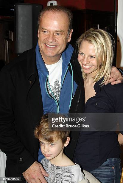 Kelsey Grammer, son Jude Gordon Grammer and fiancee Kayte Walsh pose at the after party for Kelsey Grammer, Douglas Hodge, Robin De Jesus & Fred...