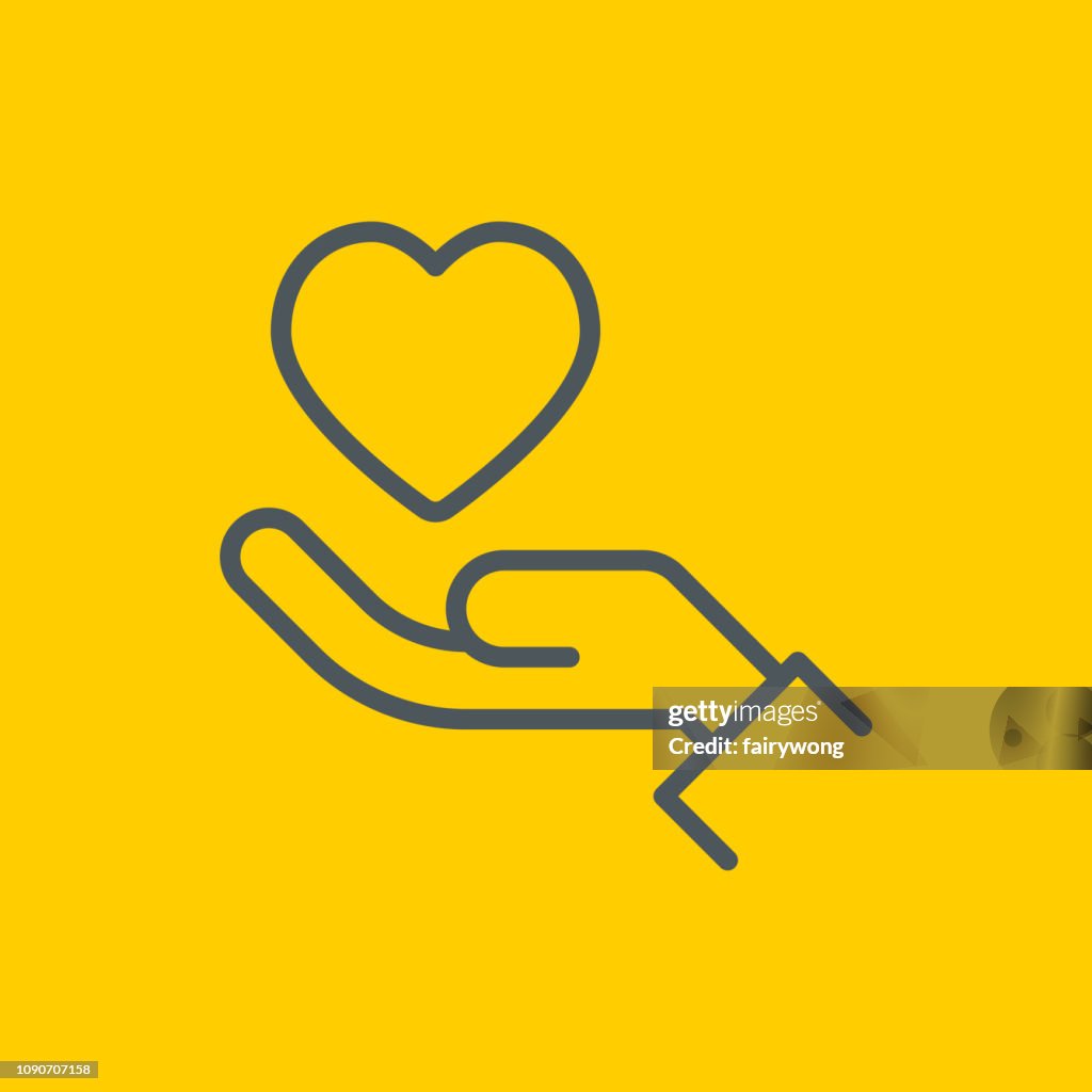 Charity and donation icon