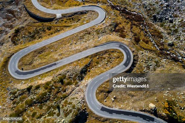 switzerland, grisons, swiss alps, julier pass, aerial view - graubunden canton stock pictures, royalty-free photos & images