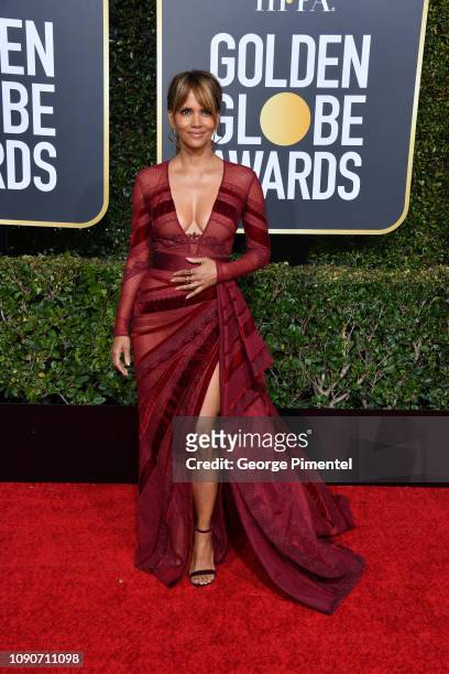 Halle Berry attends the 76th Annual Golden Globe Awards held at The Beverly Hilton Hotel on January 06, 2019 in Beverly Hills, California.