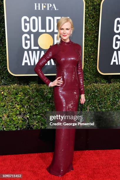 Nicole Kidman attends the 76th Annual Golden Globe Awards held at The Beverly Hilton Hotel on January 06, 2019 in Beverly Hills, California.