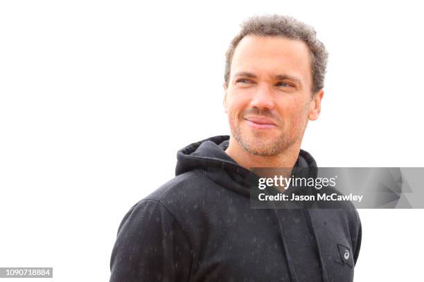 Bruno Soares of Brazil looks on during an ATP Cup announcement onboard The Carnival Spirit on January 07, 2019 in Sydney, Australia.