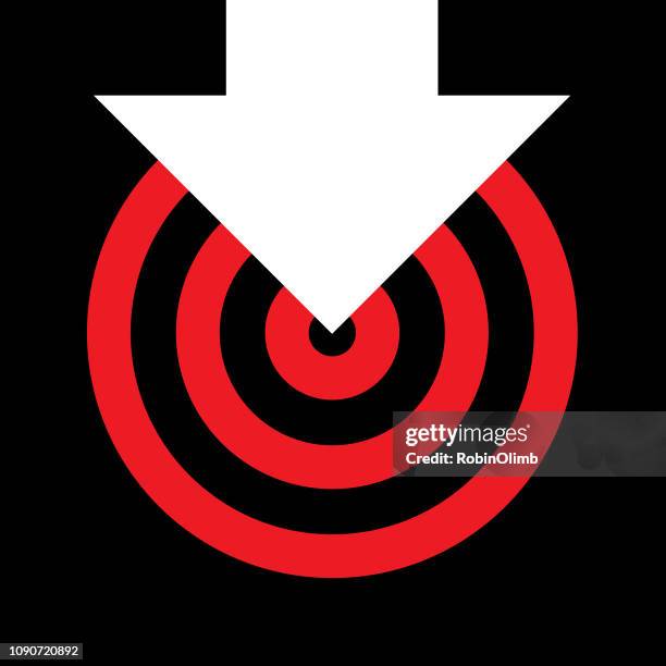 white arrow target icon - arrows target stock illustrations