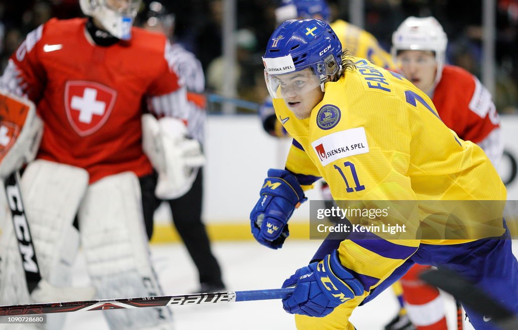 Sweden v Switzerland - 2019 IIHF World Junior Championship