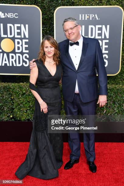 Adam McKay and Shira Piven attend the 76th Annual Golden Globe Awards held at The Beverly Hilton Hotel on January 06, 2019 in Beverly Hills,...