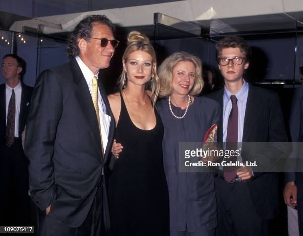 Producer Bruce Paltrow, actress Gwyneth Paltrow, actress Blythe Danner and Jake Paltrow attend the "Emma" New York City Premiere on July 22, 1996 at...