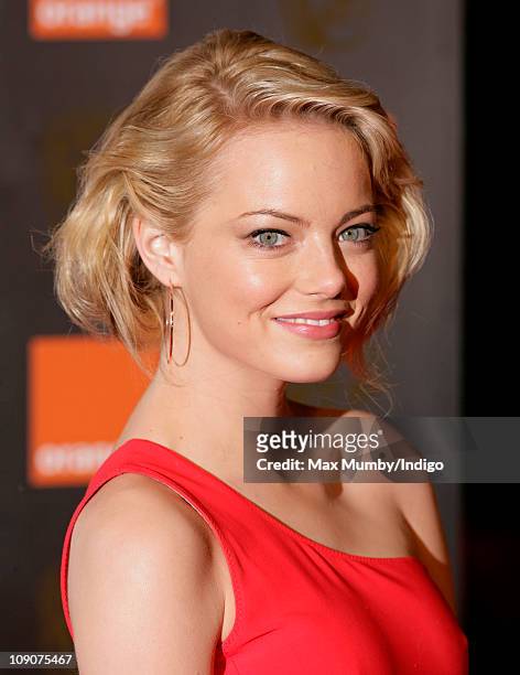 Emma Stone attends the 2011 Orange British Academy Film Awards at The Royal Opera House on February 13, 2011 in London, England.