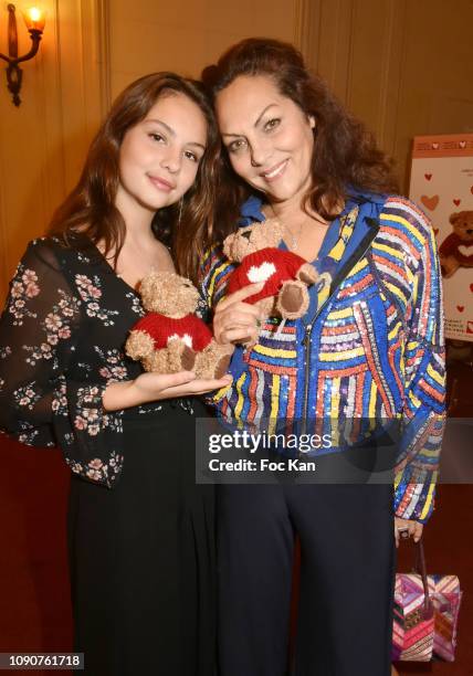 Hermine de Clermont-Tonnerre and her daughter Allegra de Clermont-Tonnerre attend the "Gala du Coeur": Auction Concert To Benefit Mecenat Chirurgie...