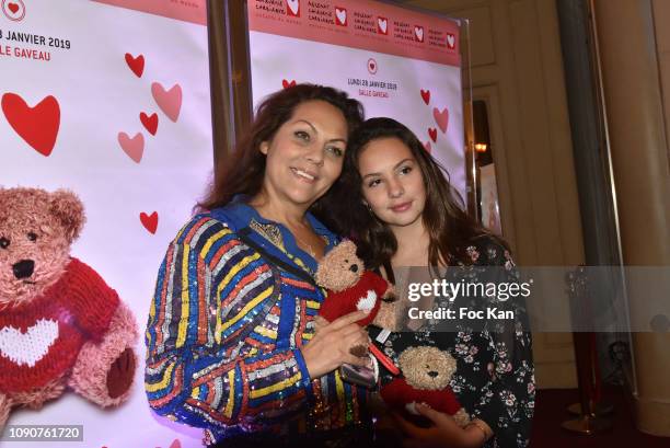 Hermine de Clermont-Tonnerre and her daughter Allegra de Clermont-Tonnerre attend the "Gala du Coeur": Auction Concert To Benefit Mecenat Chirurgie...