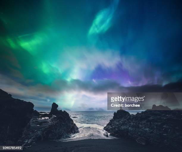 geweldige ijsland - ijsland panorama stockfoto's en -beelden