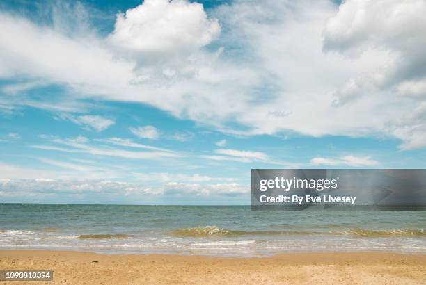 wells-next-the-sea beach on a summers day - norfolk east anglia - fotografias e filmes do acervo