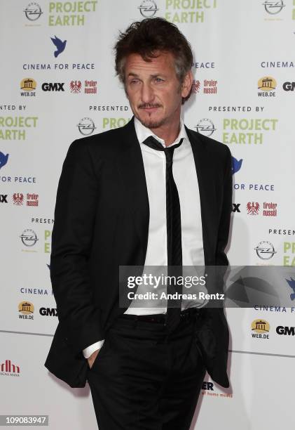 Actor Sean Penn attends the Cinema for Peace Gala at the Konzerthaus Am Gendarmenmarkt during day five of the 61st Berlin International Film Festival...