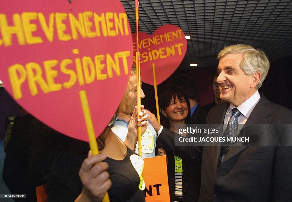 JeanPierre Chevènement, candidat du Pôle républicain à l'élection