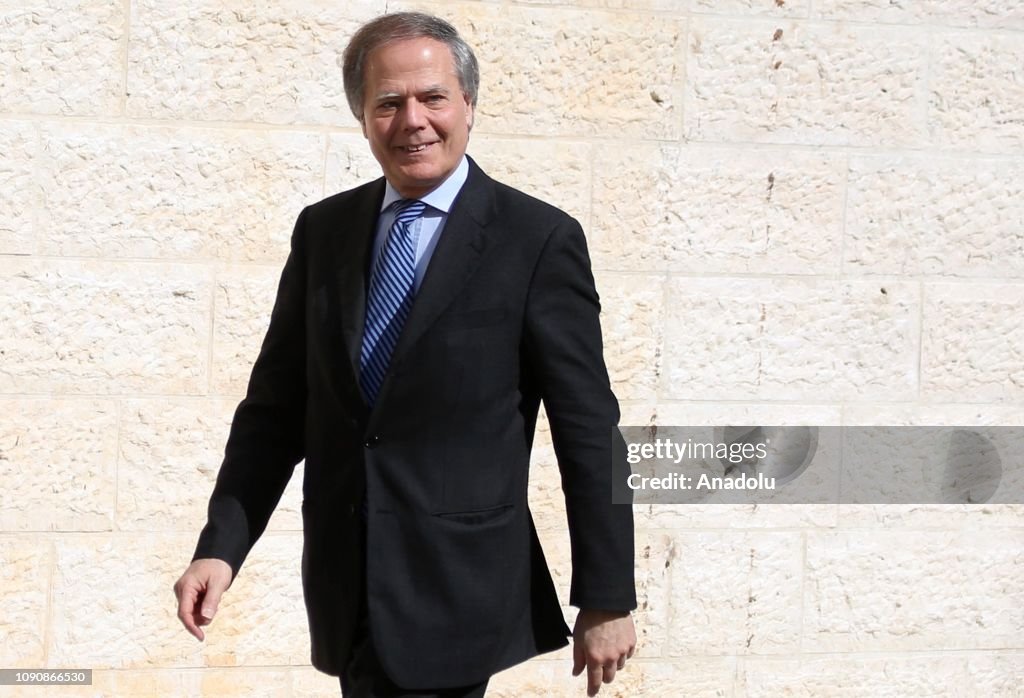 Italian Foreign Minister Enzo Moavero Milanesi in Ramallah