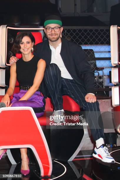Lena Meyer-Landrut and Mark Forster during the photo call for the show "The Voice Kids" on January 28, 2019 in Berlin, El Salvador.