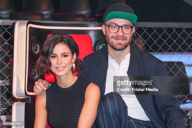 Lena Meyer-Landrut and Mark Forster during the photo call for the show "The Voice Kids" on January 28, 2019 in Berlin, El Salvador.