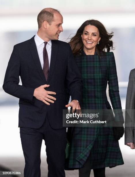 Prince William, Duke of Cambridge and Catherine, Duchess of Cambridge officially open the V&A Dundee and greet members of the public on the...