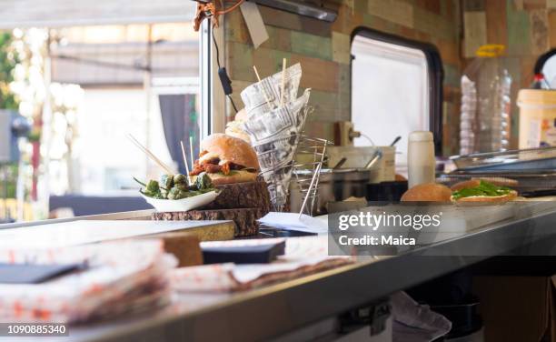 sandwich food truck - street food festival stock pictures, royalty-free photos & images