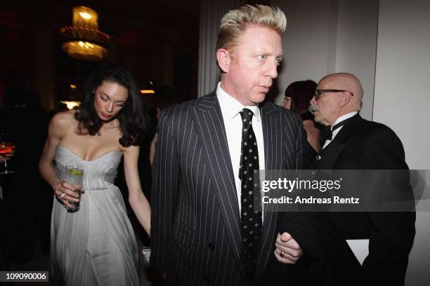 Boris Becker and wife Lilly Becker attend the Cinema for Peace Gala at the Konzerthaus Am Gendarmenmarkt during day five of the 61st Berlin...