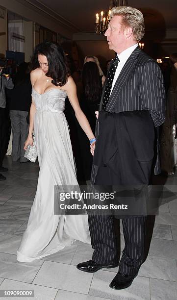 Boris Becker and wife Lilly Becker attend the Cinema for Peace Gala at the Konzerthaus Am Gendarmenmarkt during day five of the 61st Berlin...