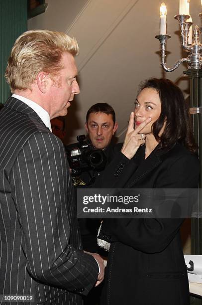 Boris Becker and wife Lilly Becker attend the Cinema for Peace Gala at the Konzerthaus Am Gendarmenmarkt during day five of the 61st Berlin...