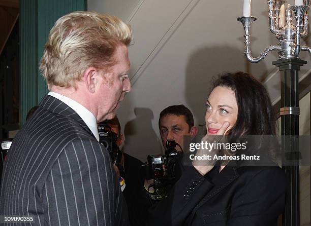 Boris Becker and wife Lilly Becker attend the Cinema for Peace Gala at the Konzerthaus Am Gendarmenmarkt during day five of the 61st Berlin...