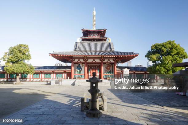 shitennoji temple in osaka, japan. - osaka shrine stock pictures, royalty-free photos & images