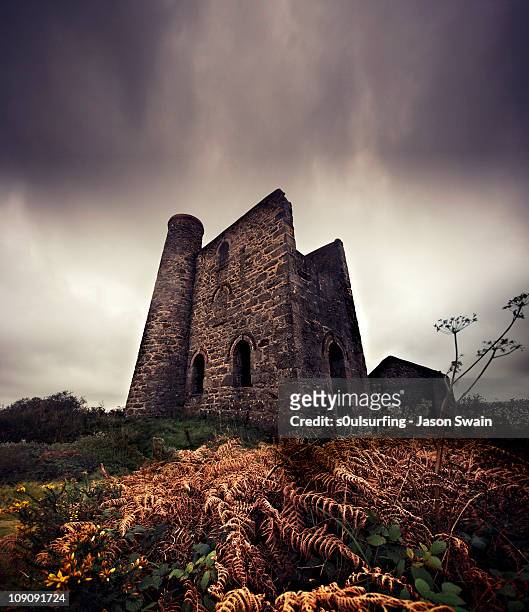 abandoned in cornwall. bad dreams in the night. - s0ulsurfing stock pictures, royalty-free photos & images