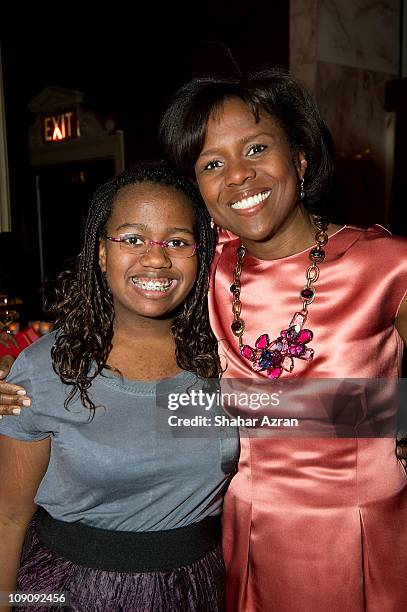 Leila Roker and her mother Deborah Roberts at the Dining with the Divas at The Apollo Theater on February 14, 2011 in New York City.