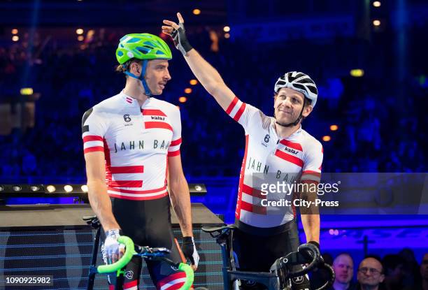 Andreas Graf and Andreas Mueller during the 108th Six Days Race at the Velodrome on January 29, 2019 in Berlin, Germany.