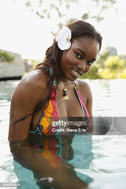 Swimsuit Issue 2011: Model Damaris Lewis poses for the 2011 Sports Illustrated Swimsuit issue on November 18, 2010 on Sentosa Island in Singapore....