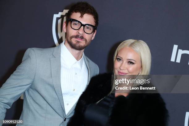 Matthew Koma and Hilary Duff attend InStyle And Warner Bros. Golden Globes After Party 2019 at The Beverly Hilton Hotel on January 06, 2019 in...