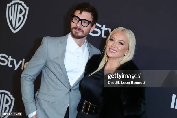 Matthew Koma and Hilary Duff attend InStyle And Warner Bros. Golden Globes After Party 2019 at The Beverly Hilton Hotel on January 06, 2019 in...