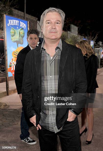 Actor Gore Verbinski arrives at Paramount Pictures' Los Angeles Premiere of "Rango" held at Regency Village Theatre on February 14, 2011 in Westwood,...