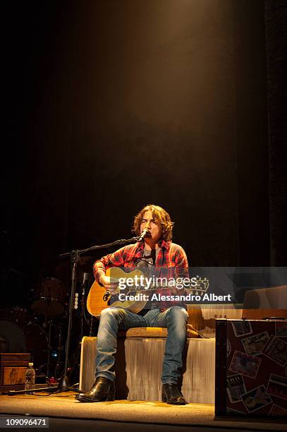 Luciano Ligabue performs at the Teatro Regio in Turin on February 13, 2011 in Turin, Italy.