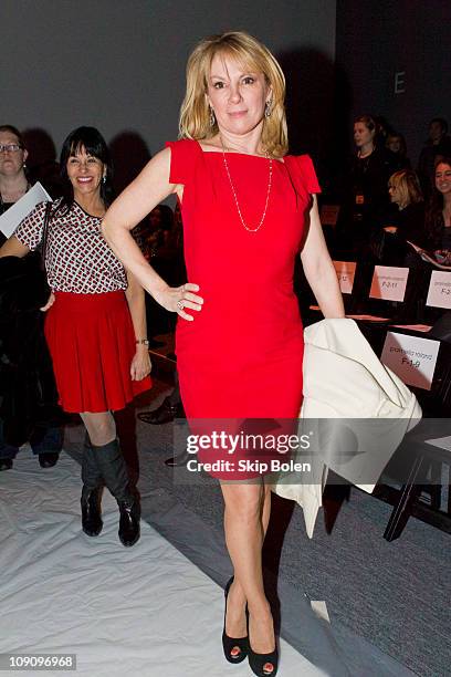 Ramona Singer attends the Pamella Roland Fall 2011 fashion show during Mercedes-Benz Fashion Week at The Studio at Lincoln Center on February 14,...